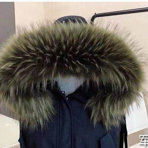 羽绒服帽子上的毛领超大毛领羽绒服棉服通用高档领子女士仿真狐狸