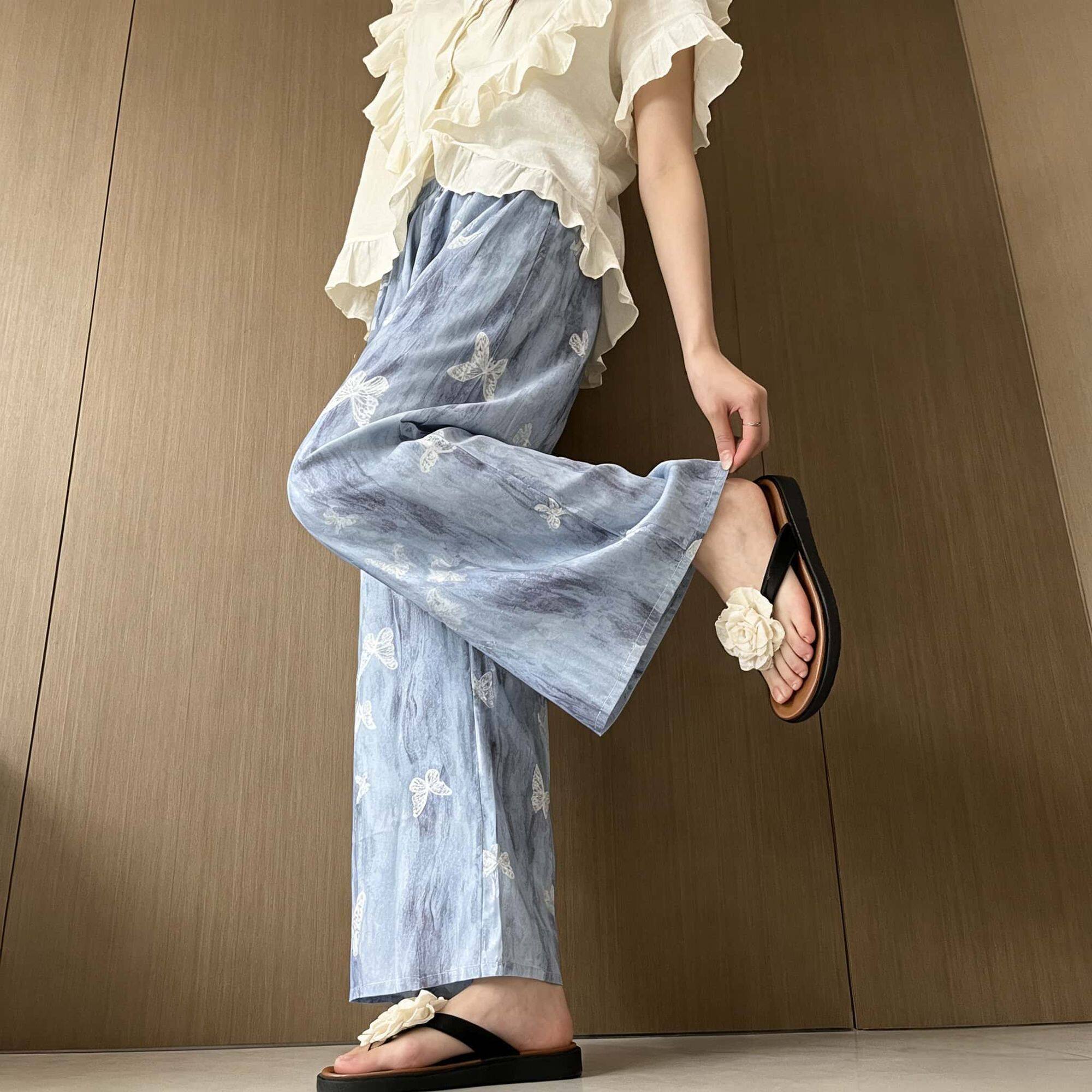 棉绸裤子女外穿小个子夏