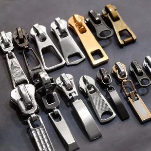 不锈钢拉链头3/5/8/10号拉链头万能通用加厚拉头树脂金属尼龙拉链