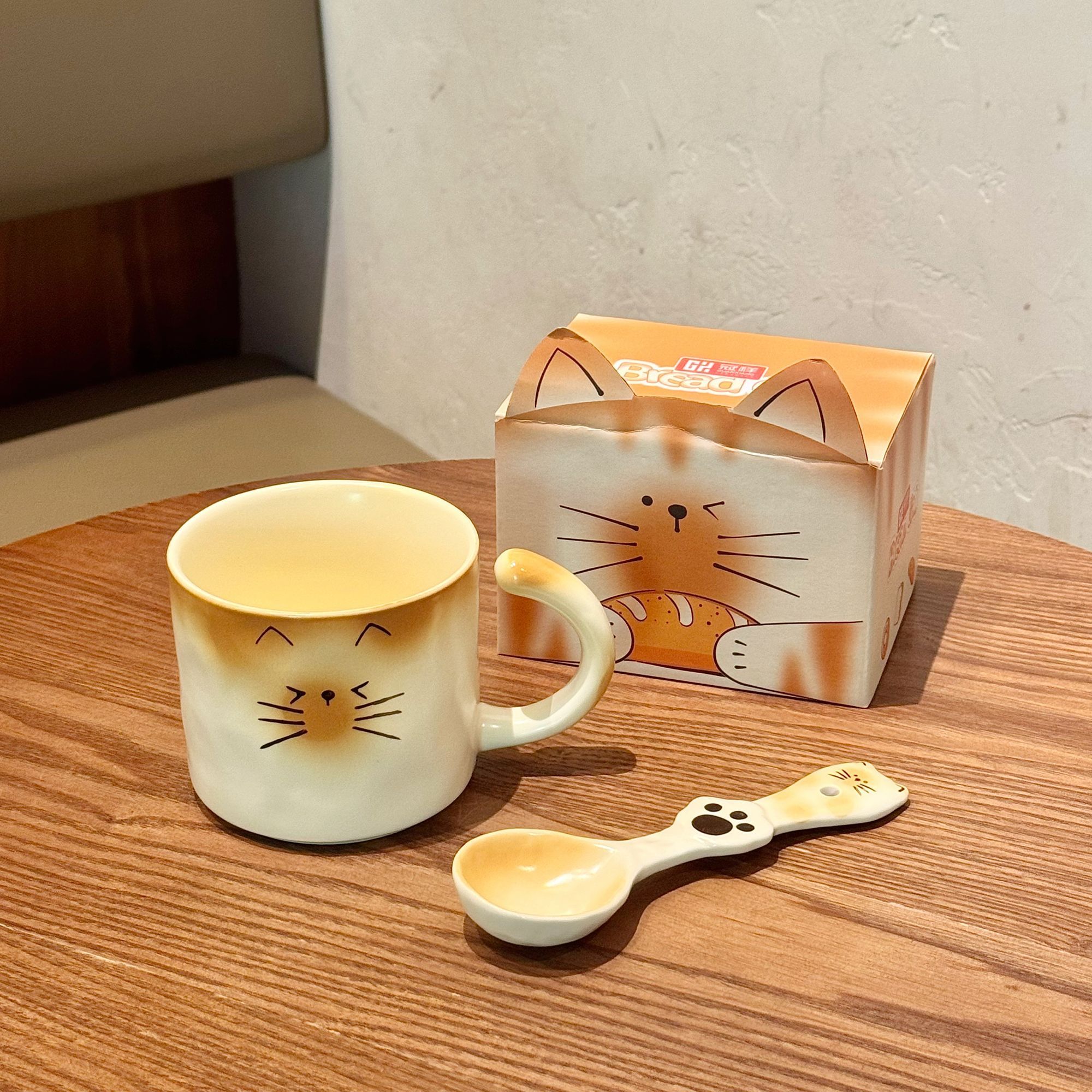 超萌小猫水杯咪陶瓷马克