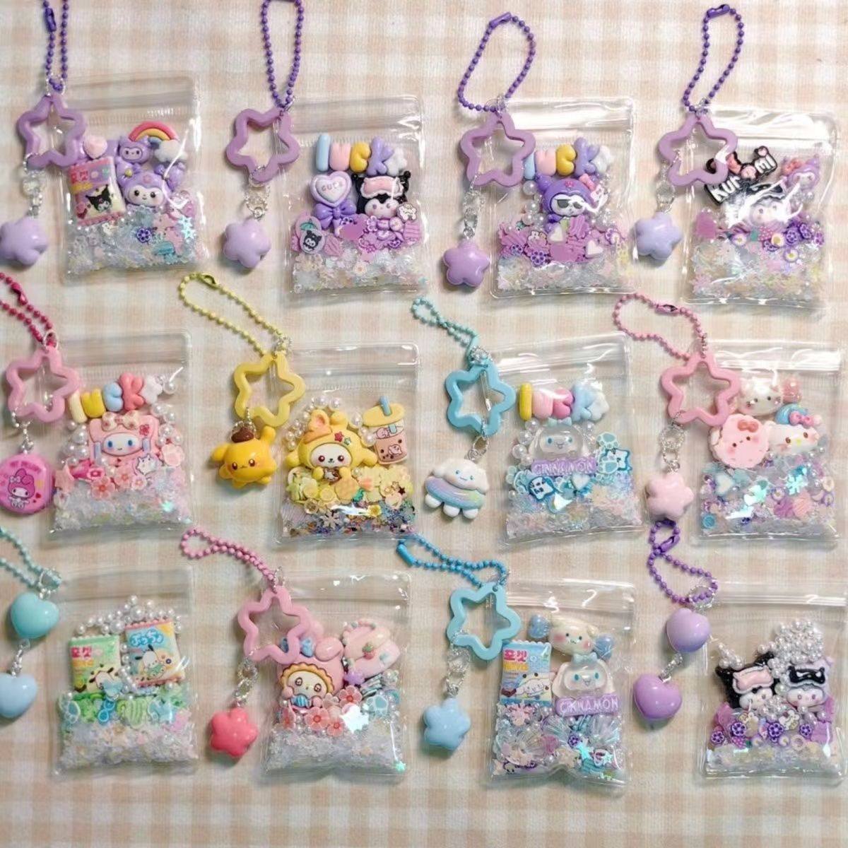 拼豆包装袋diy透明偏孔自封袋证件照钩织拼豆防尘挂袋吧唧物料摇