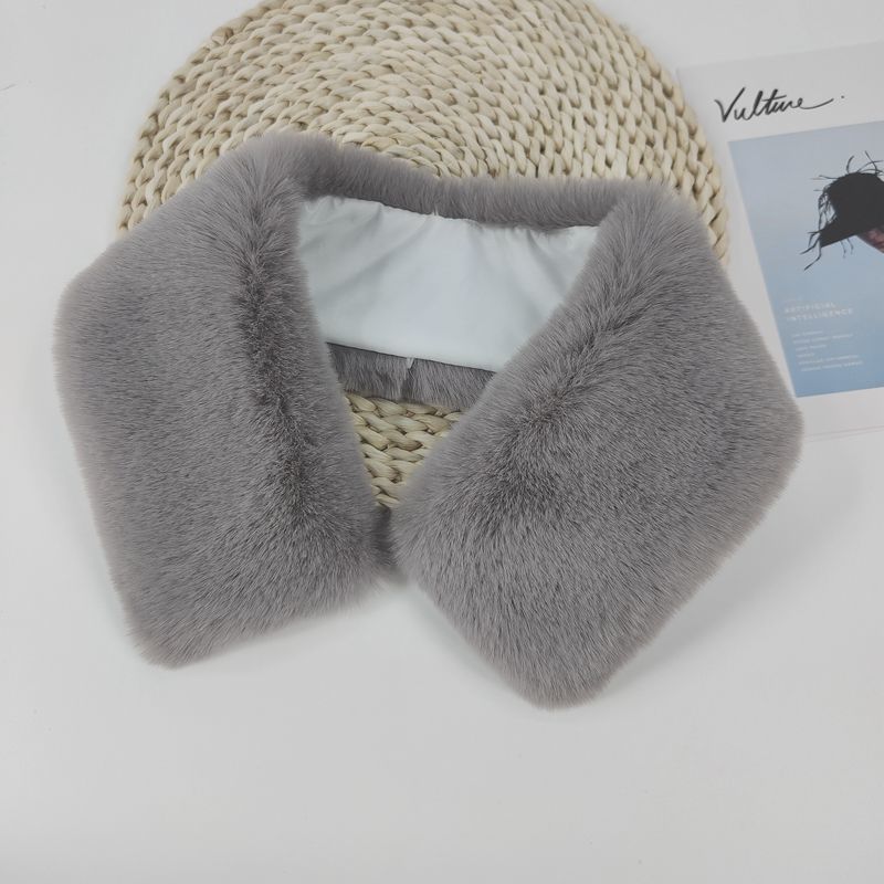 替换毛领仿獭兔毛毛领子单卖仿皮草羽绒服呢大衣棉衣假毛领单买冬