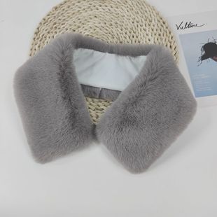 替换毛领仿獭兔毛毛领子单卖仿皮草羽绒服呢大衣棉衣假毛领单买冬