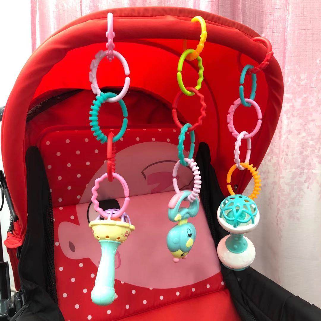 婴儿车上玩具挂件婴儿推车开口挂环挂件婴儿车玩具套环防丢挂钩套