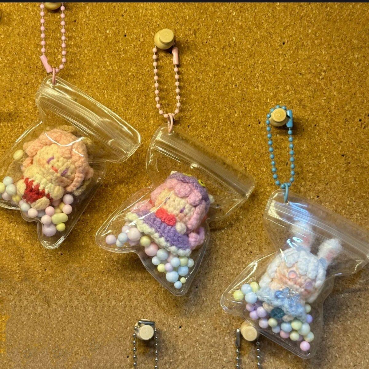 拼豆包装袋带孔pvc透明自封袋侧孔可悬挂五金首饰袋吧唧捏捏袋吊