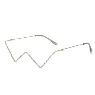 眼镜框镜架自己换小众个性ins半框无镜片眼镜架韩版时尚w款小框镶