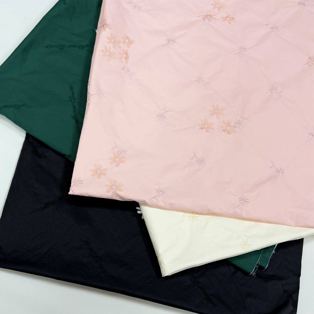 三合一羽绒布料防绣花服