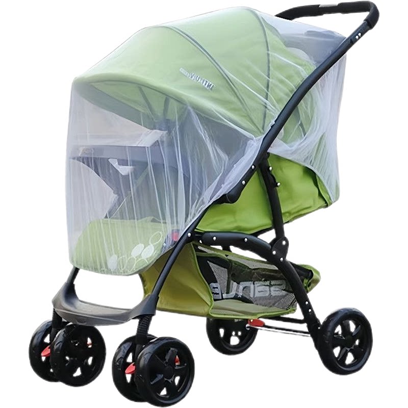 婴儿车防晒罩通用型婴儿手推车蚊帐便携全罩加大加密透气婴儿车遮