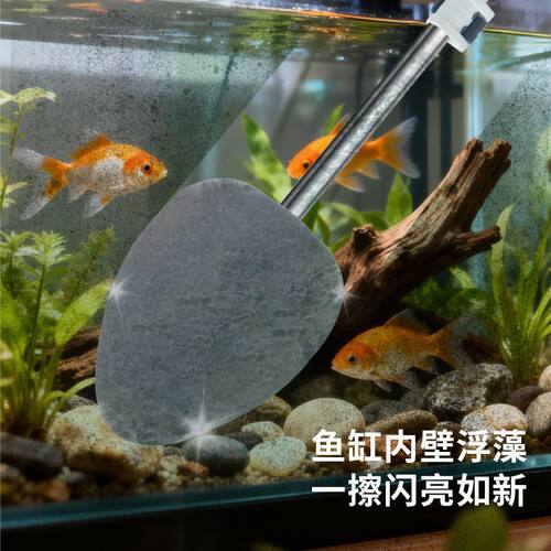 鱼缸刮壁器大号长柄海绵鱼缸擦水族箱除除苔藓多用途擦墙擦地玻