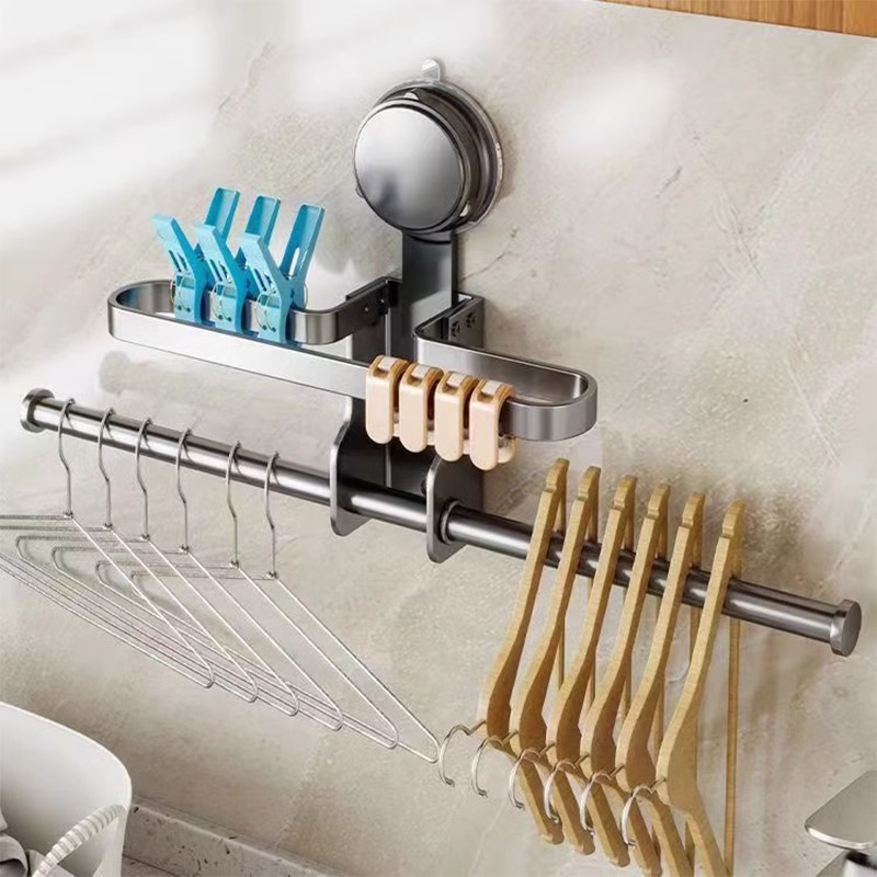 吸盘阳台衣架收纳整理神器