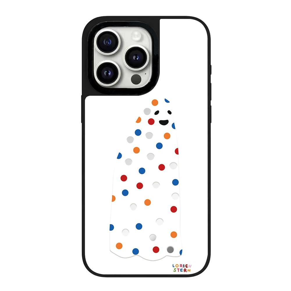 【韩国代购】万圣节白色小鬼镜面适用苹果17promax手机壳iphone16plus保护套15/14/13pro磁吸Magsafe12新款11