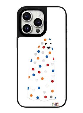 香港代购CASE万圣节白色小鬼镜面适用苹果17promax手机壳iphone16plus保护套15/14/13pro磁吸Magsafe12新款11