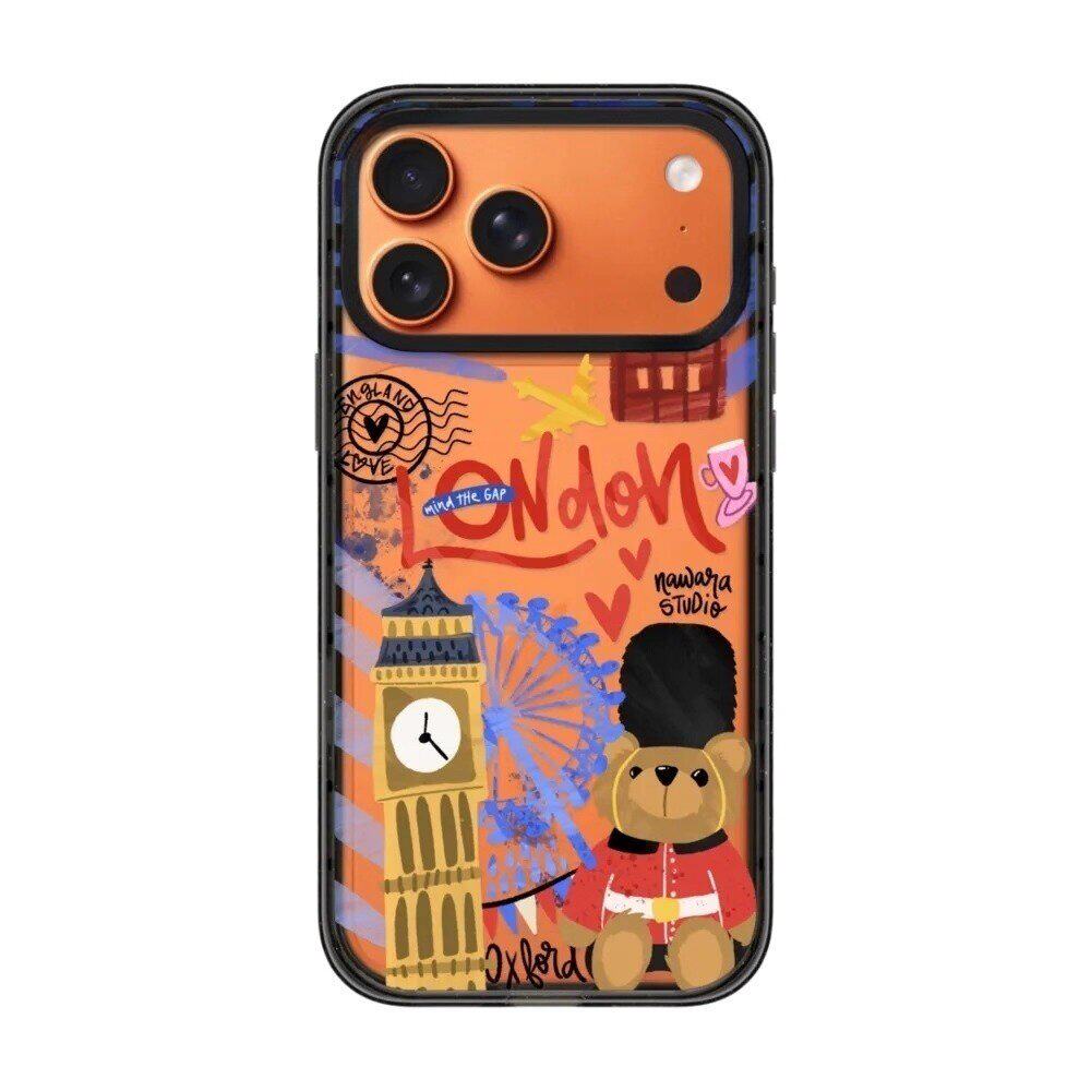 【韩国代购】星宇橙伦敦小熊透明手机壳适用iphone17/16promax保护套苹果15/14pro/plus新款13磁吸潮牌12防摔