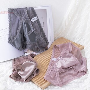 泡芙家Shop~火热性感尤物触手可及镂空 少女内裤蕾丝三角裤纯棉裆