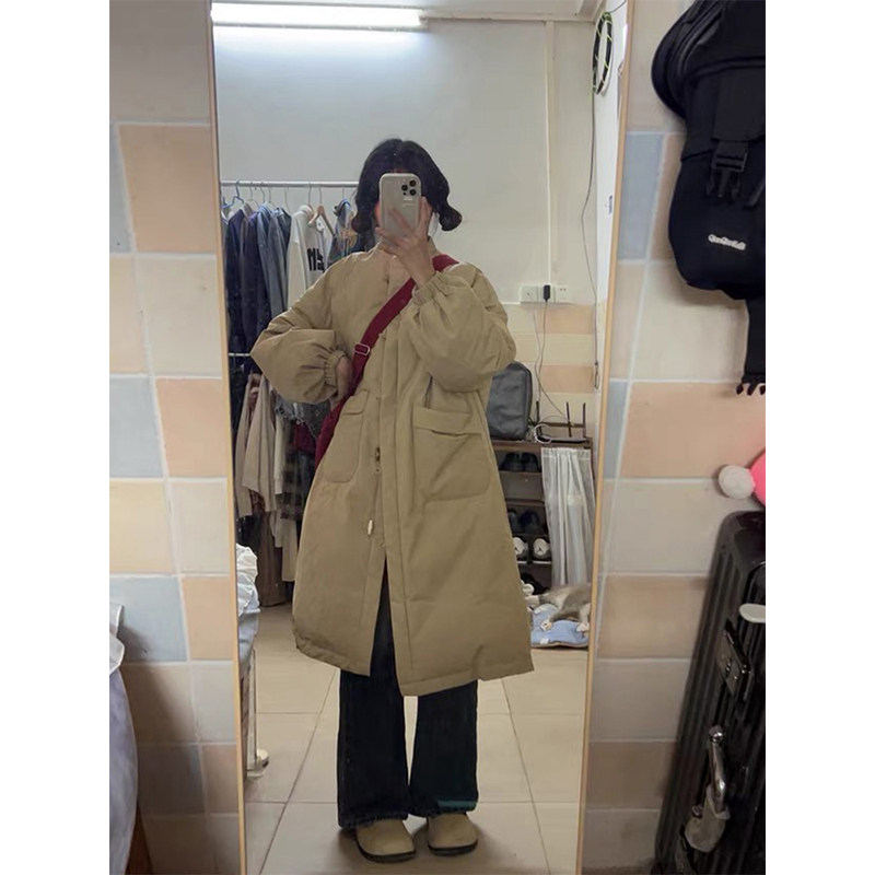 小个子牛角扣立领加厚中长款外套女冬季2025新款宽松加厚保暖棉服,女装/女士精品,棉衣/棉服,淘宝优惠券,粉丝福利购,淘宝优惠卷