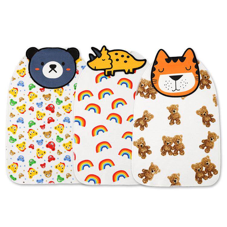 婴儿童吸汗巾纯棉宝宝全棉夏季舒适隔汗巾幼儿园纱布竹纤维