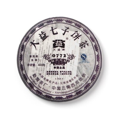 回收大益普洱茶2007年701 0772青饼云南勐海茶厂七子饼茶生茶