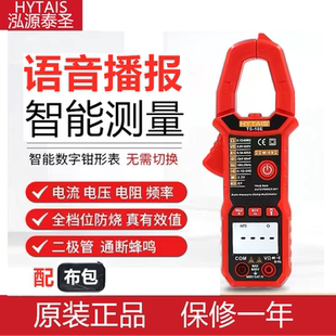泰圣TS B智能語音播報鉗形萬用表數字高精度全自動鉗型萬能表 18E
