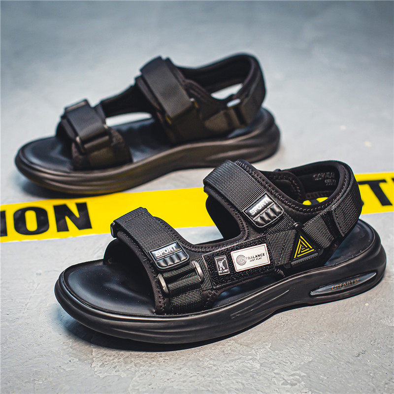 潮牌凉鞋男款夏季外穿魔术贴户外运动防滑司机凉拖鞋男开车沙滩鞋