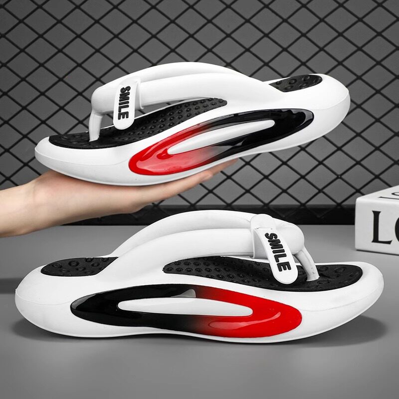 潮牌人字拖男夏季外穿情侣款户外运动踩屎感厚底增高沙滩夹脚拖鞋