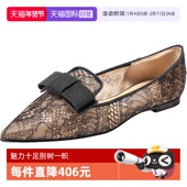 自营 Jimmy Choo周仰杰女士织物蝴蝶结蕾丝尖头平底鞋 GALA WUW