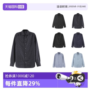 自營(yíng) 襯衫 男士 提花長(zhǎng)袖 Armani阿瑪尼 3R1C86 1K0DZ Emporio