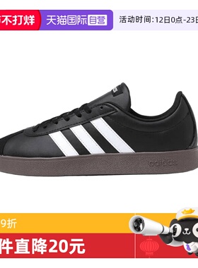 【自营】adidas Vl Court系列T头鞋子低帮德训鞋黑色ID3712