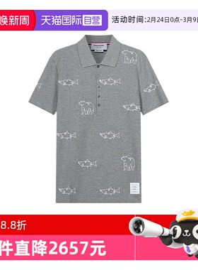 【自营】Thom Browne汤姆布朗 男士棉质短袖POLO衫 MJP128E 10029