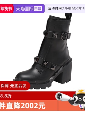 【自营】Valentino/华伦天奴女士粗高跟靴子短靴皮靴 2S0CJ2 FYP