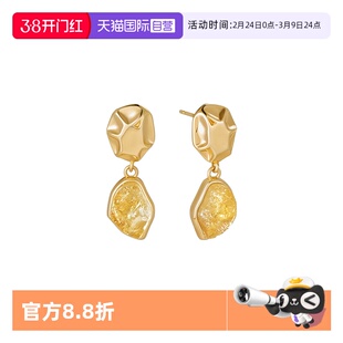 【自营】Amber Lollipop黄水晶耳环女天然宝石耳钉高级感纯银耳饰