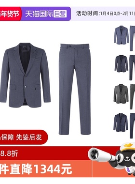 【自营】Zegna/杰尼亚男士商务西装西裤长裤西服套装 221225 6220