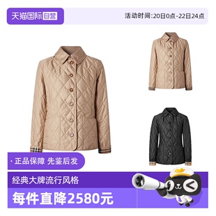 【自营】BURBERRY/博柏利女士修身版绗缝棉服上衣外套 80498661