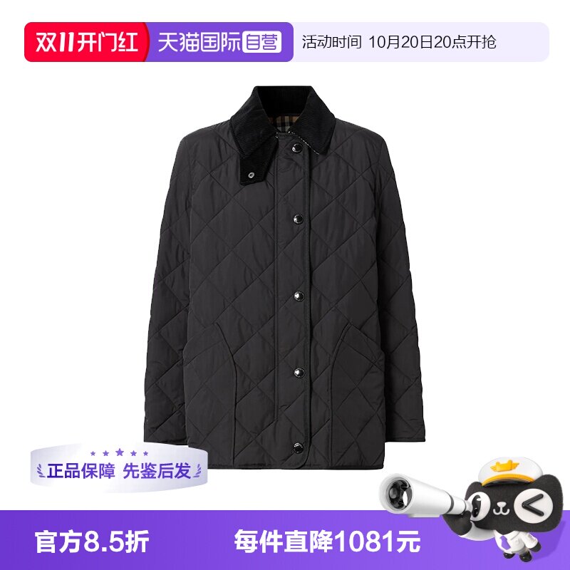 【自营】BURBERRY/博柏利女士时尚棉服夹克外套 80217511005