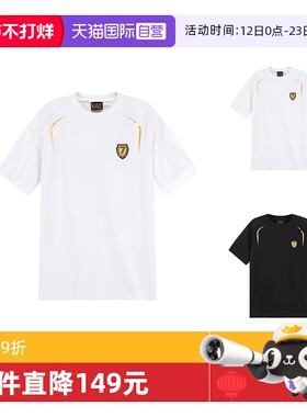 【自营】EA7阿玛尼 男士徽标胶印圆领短袖T恤 3RPT40 PJL2Z时尚