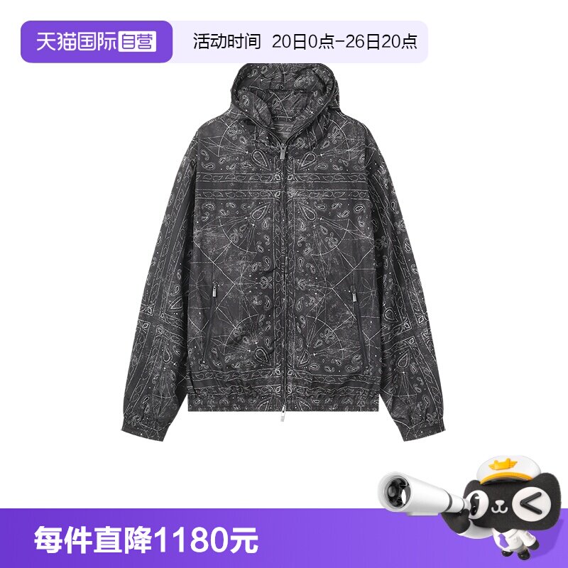 阿玛尼男士连帽夹克外套