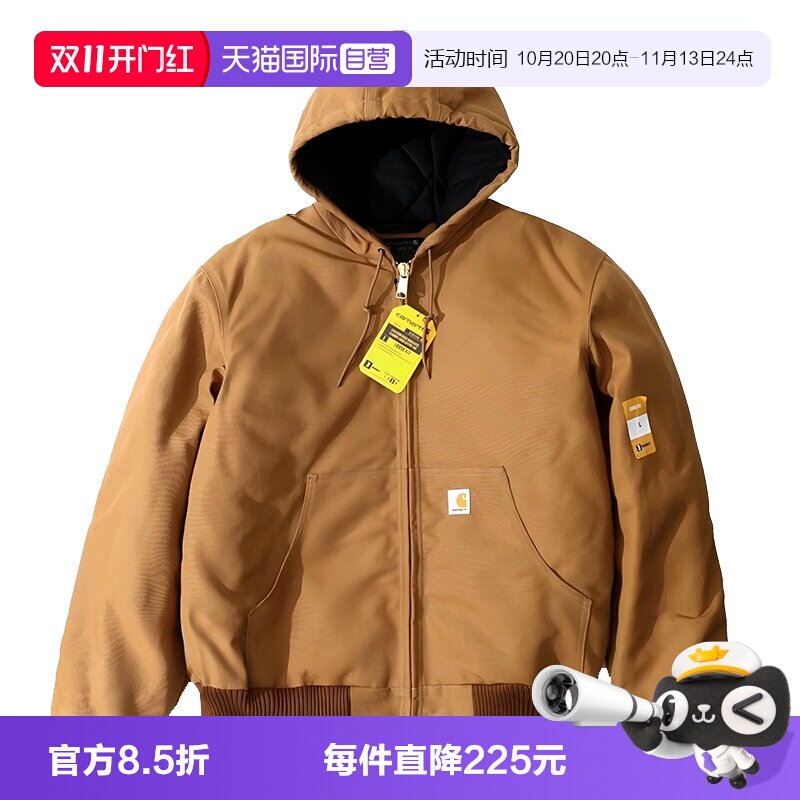 carhartt棉衣冬季连帽
