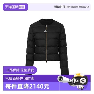盟可睐女士FW25轻薄款 Moncler 圆领拉链鹅绒羽绒服外套 自营