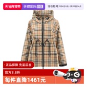 格纹抽绳收腰连帽外套节日礼物 博柏利女款 自营 BURBERRY