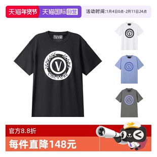 【自营】VJC 范思哲 男士棉质宽松版圆领短袖T恤 76GAHT06 CJ00T