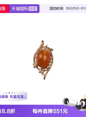 【自营】BRAND OFF这个凸圆型猫眼石钻石吊坠