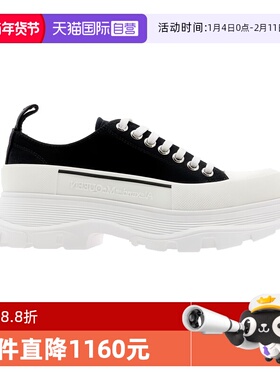 【自营】ALEXANDER MCQUEENTread Slick帆布系带厚底休闲鞋女鞋