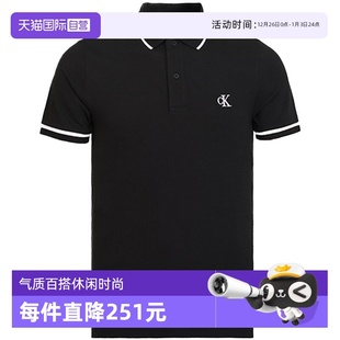 Klein夏季 男装 男士 自营 上衣 气质翻领POLO衫 Calvin 短袖 CK男士
