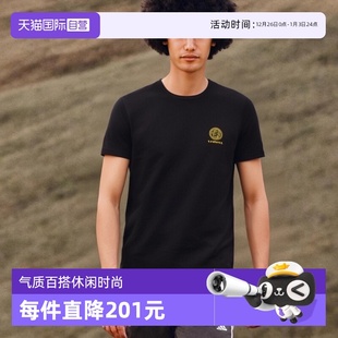 范思哲男士 Versace 圆领短袖 夏季 百搭T恤 简约黑白两件装 自营