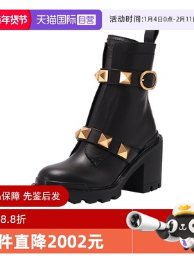 【自营】Valentino/华伦天奴女士铆钉高跟靴子短靴 2S0CJ2 NKD