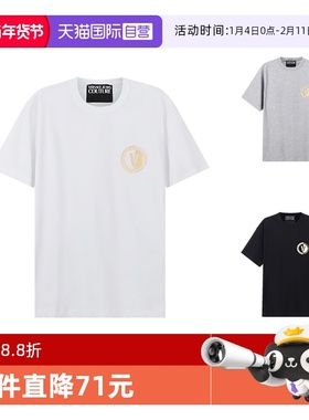 【自营】VJC范思哲 男士棉质宽松版圆领短袖T恤 74GAHT10 CJ00T