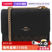 自营 COACH 蔻驰 女士配皮小号单肩斜挎包链条包 91019女包