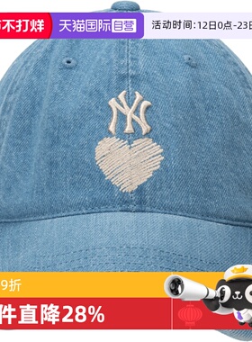 【自营】MLB帽子男女帽运动帽蓝色牛仔鸭舌帽遮阳棒球帽3ACPH024N