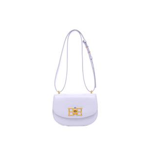 【自营】Bally/巴利时尚女士牛皮马卡龙新月包单肩斜挎包6301584