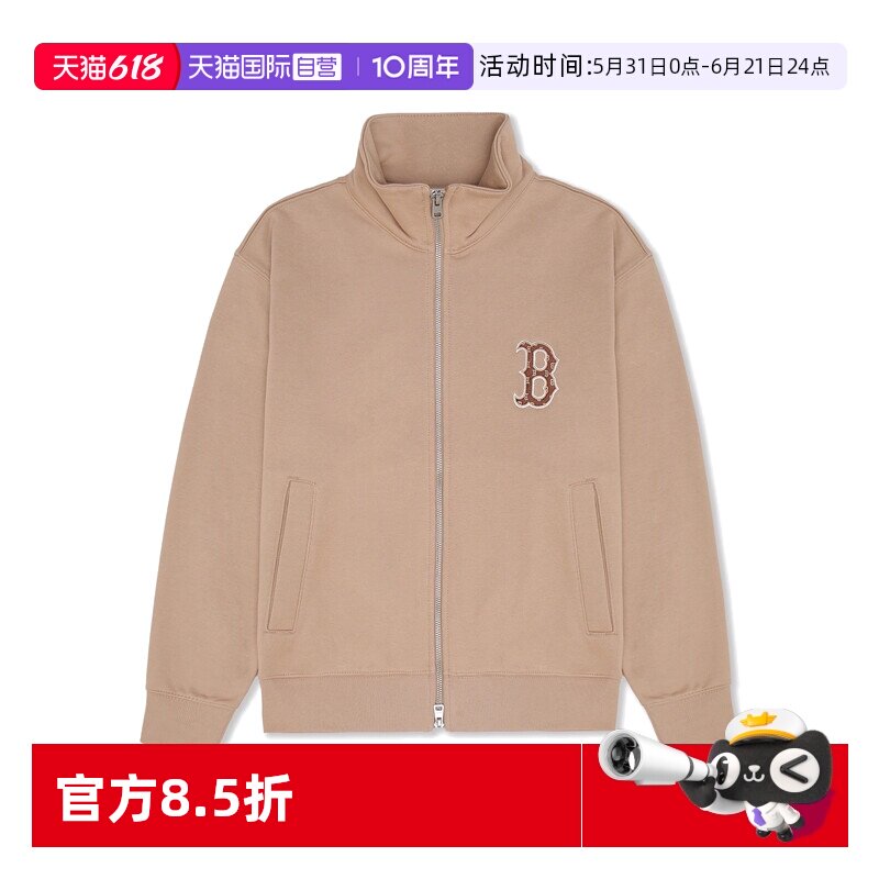 【自营】MLB男女同款运动休闲翻领夹克百搭外套3ATRM103443BGS