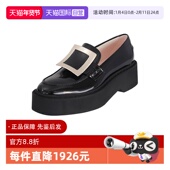 单鞋 跟高5cm Vivier女士牛皮革厚底乐福鞋 皮鞋 自营 Roger